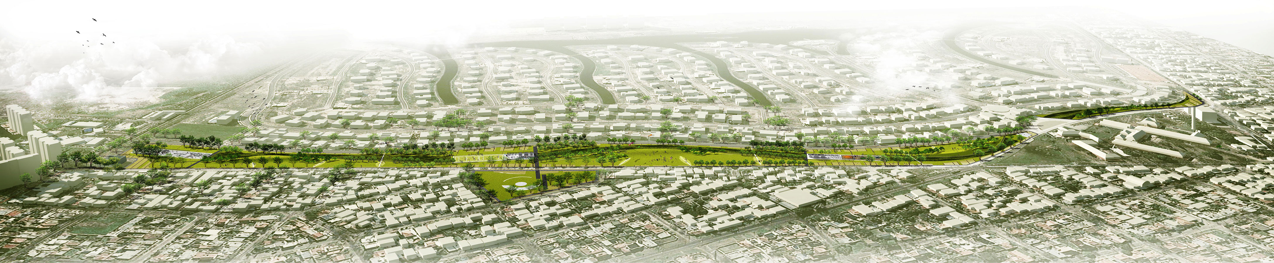 Parque lineal y Corredor / Av. Caseros - Quilmes - Diseño urbano